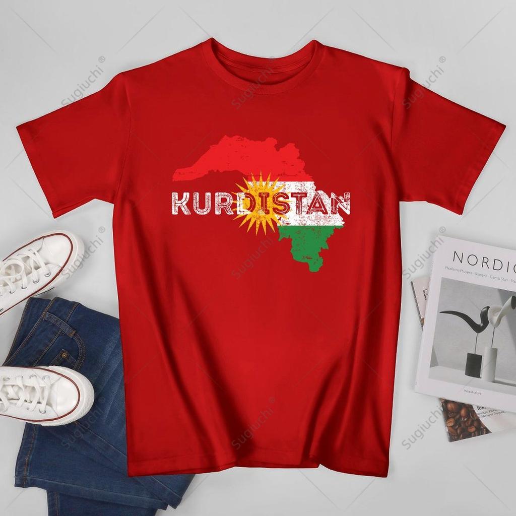 Unisex Kurdish Map And Flag Souvenir Distressed Kurdistan Tshirt Tees T Shirts WoUnisex Boys 100 Cotton TShirt