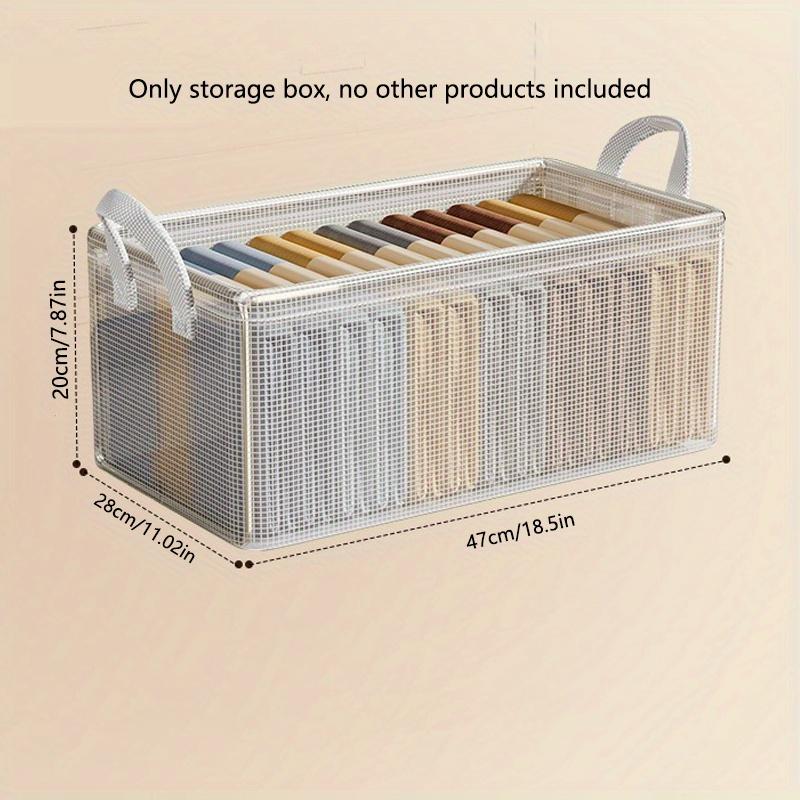 47*28*20cm1pc Transparent Waterproof Foldable Storage Box With Steel Frame, Versatile Organizer For Clothes & Underwear Perfect Home Use.