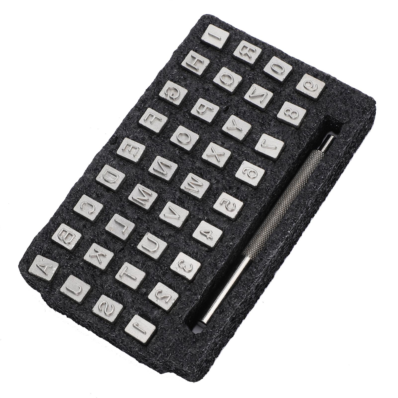 

36 шт. кожаный штамп шаблон номер алфавит дырокол резьба ремесло DIY инструмент 1 шт ручка 6,5 мм