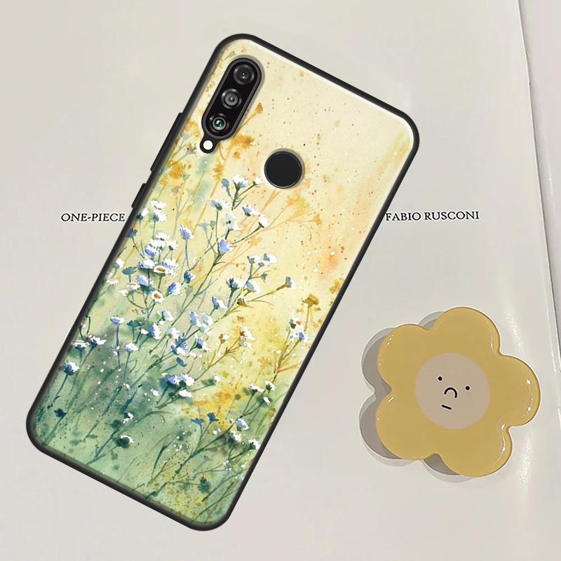 Oil Painting Flowers For Huawei Nova Y91 Y60 Y70 Y90 Y61 3i 7i 8i 11i Nova 11 9 10 SE P20 P40 Lite P30 Pro Case