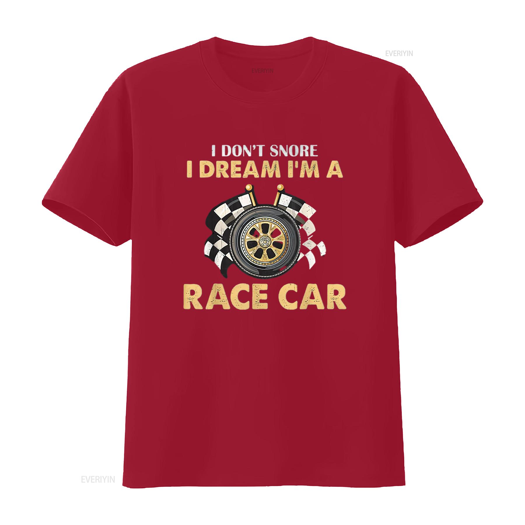 

I Don t Snore Dream m A Racecar Funny Mens Shirt Black Large vintage Washed graphic Unisex Soft Comfortable streetwear fashion S