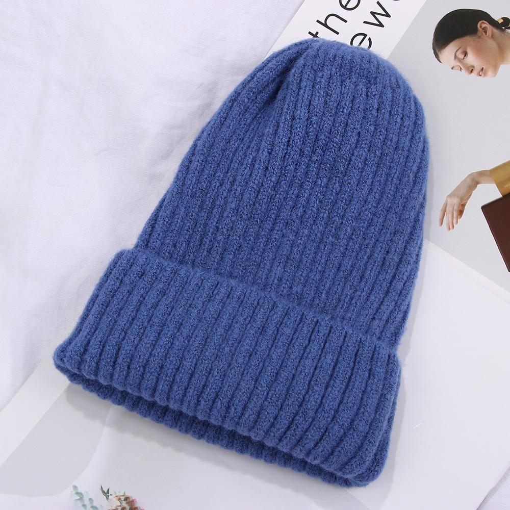 New Fashion Casual Hat Thicken Warm Ski Hat Hedging Cap Slouchy Bonnet Wool Knit Beanies
