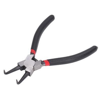 Pinza per fermo curvo interno Pinza per anelli elastici in gomma in acciaio al carbonio con impugnatura ad immersione 6 pollici