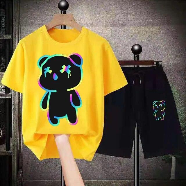 

Мужская одежда из 2 предметов, мужской комплект, хлопковые футболки, шорты, женский спортивный костюм, комплект для бега, женский спортивный костюм, повседневная уличная одежда, мужской комплект 6XL