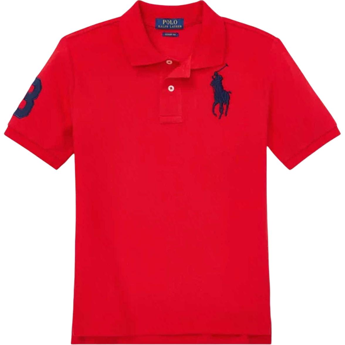 Polo Ralph Lauren Big Pony Katoenen Korte Mouw Polo Klassieke Editie Heren tops 710784003-005 L red