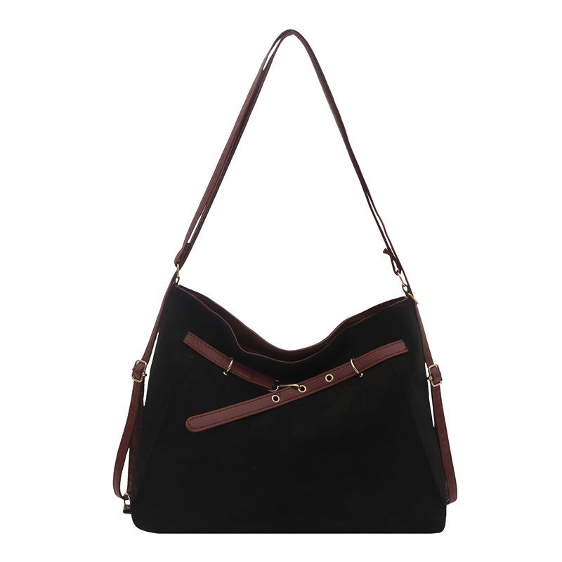 

Large capacity matte bag women s new shoulder bag casual fashion messenger bag multi-purpose backpack tide чёрный