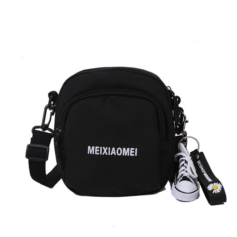 Canvas Small Crossbody Bag With Zipper Closure For Daily Casual Use