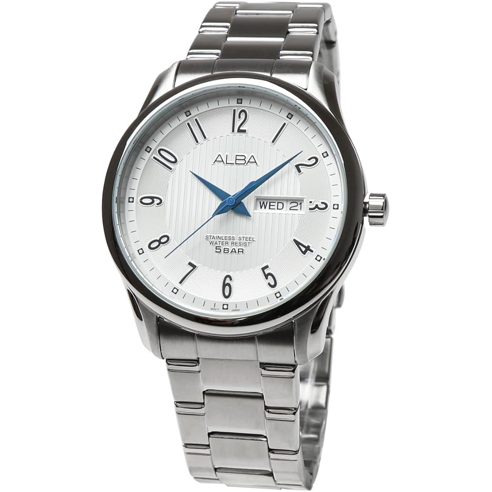 SEIKO Seiko ALBA Alba AV3253X1 Quartz Mens Stainless Steel Business Analog Day Date Day Date Cale...