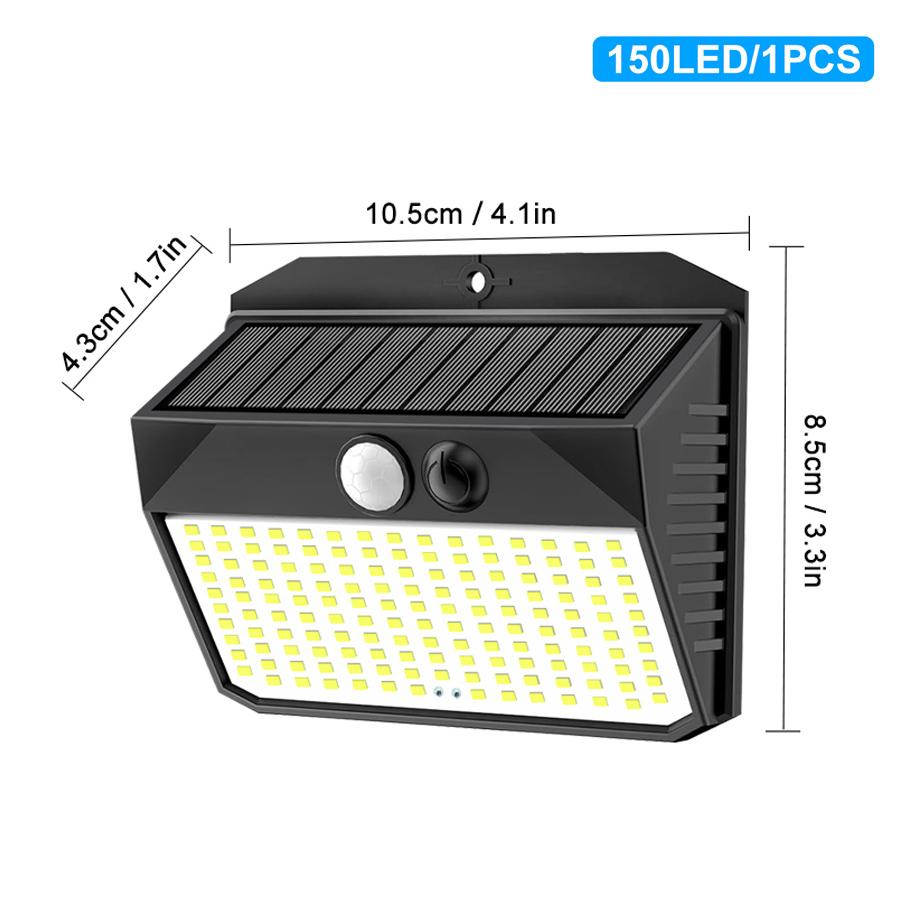 

Solar Security Wall Light Garden Small Motion Sensor Fence Light Outdoor Super Bright Waterproof 3 Modes Yard Door Garage