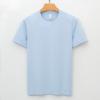 Long Velvet Cotton T-shirt Short-sleeved Round Neck Three-pin White T-shirt Men