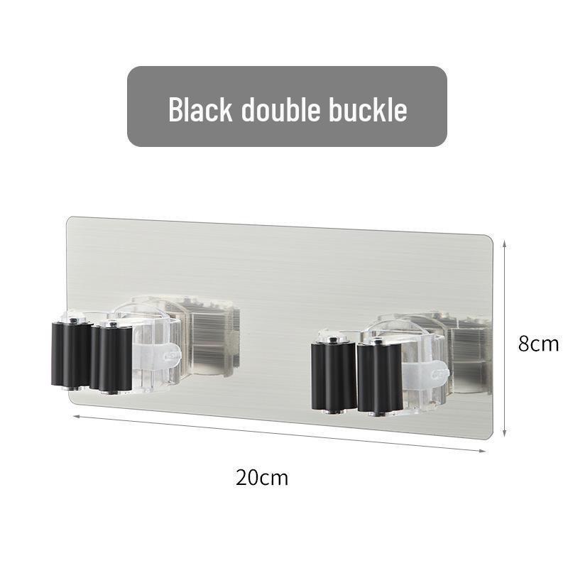 

Матовый серый самоклеящийся держатель для швабры и метлы