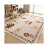 Children's Cartoon Velvet Rug - Absorbent, Non-Slip Floor Mat for Living Room and Bedroom
