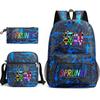 New rhythm box Sprunki music game schoolbag backpack pencil bag three-piece set student heat transfer backpack