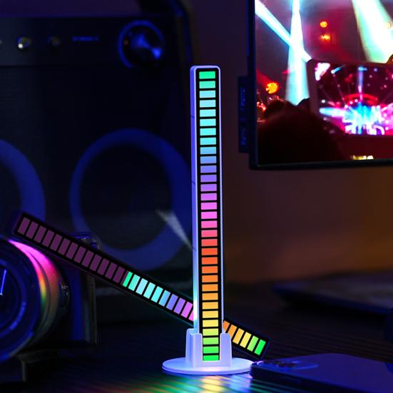 Yousheng RGB Lamp Music Rhythm Pickup Light Multiple Modes 5 Speeds Battery Operated Desktop Sound Control Lamp Ambient Light