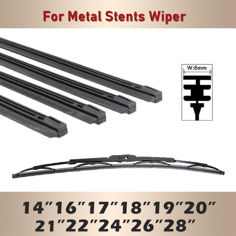 

Car Vehicle Insert Rubber strip Wiper Blade (Refill) 6mm Soft 14 16 17 18 19 20 21 22 24 26 28 1pcs Accessorie 14 inch 6mm