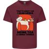 I Drink Tea and Know Things Funny Cat Unisexs Light Cotton TShirt