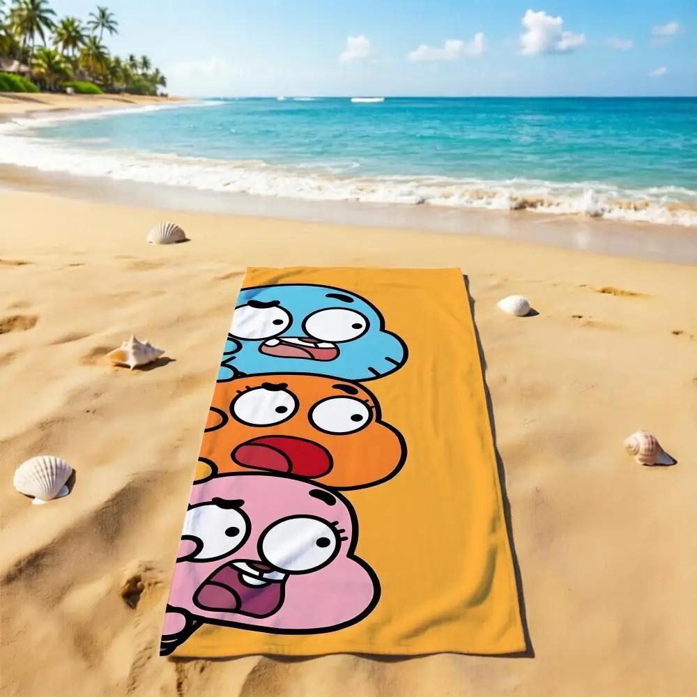 Lustiges T-The Amazing World Of Gumballs Handtuch Ultra-Feine Faser Schnelltrocknend Saugfähiges Handtuch, Strand Schwimmen Urlaub Strandtuch