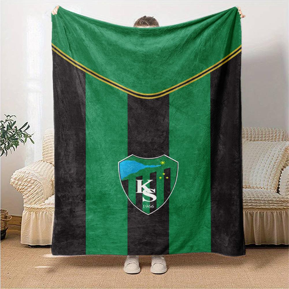 Kocaelispor Print Flannel Blanket High Quality Warm Comfortable Cover for All Seasons Perfect for Gifts Home Decor