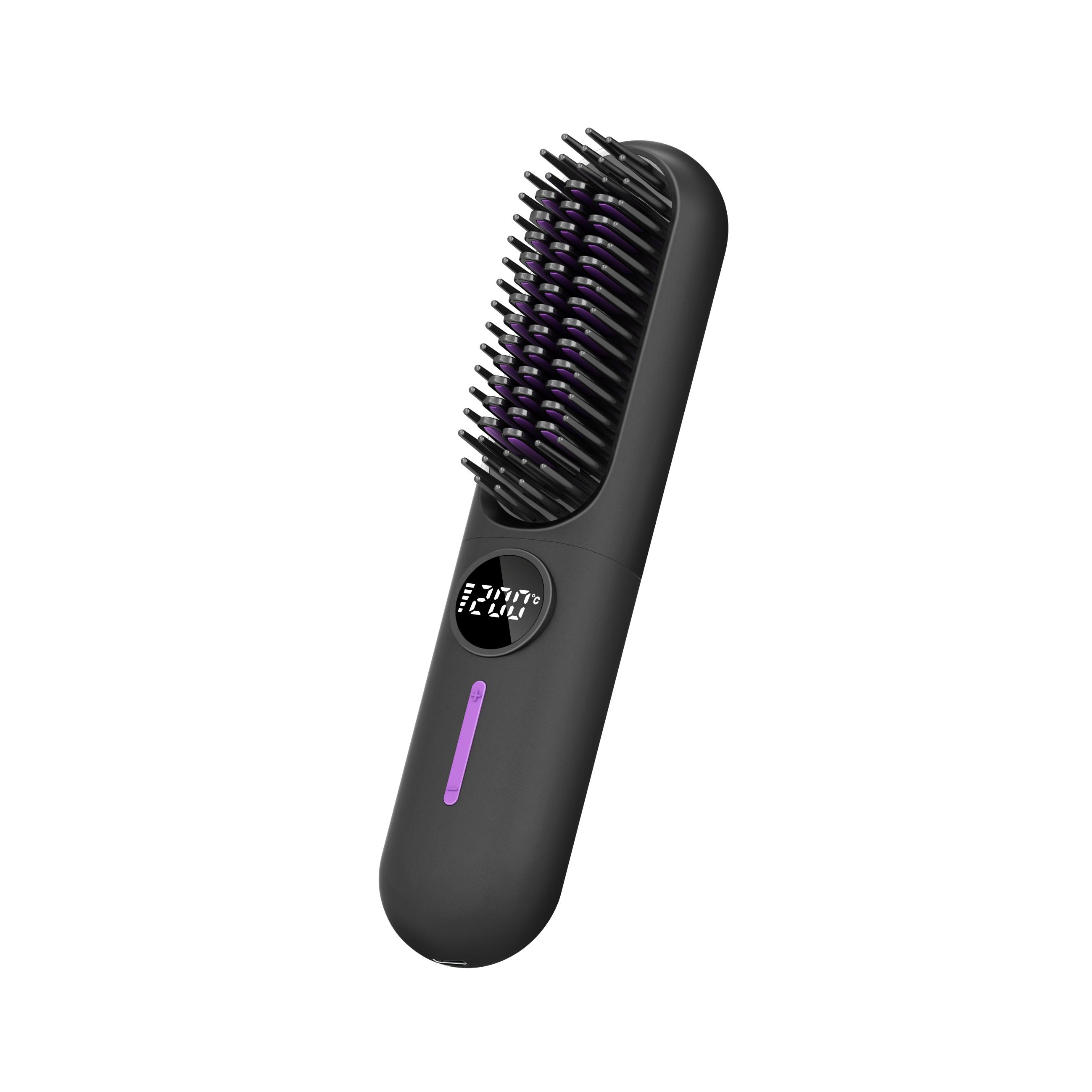 

Electric Hot Comb Multifunctional Straight Hair Straightener Comb Negative Ion Anti-Scalding Styling Tool Straightening Brush чорний