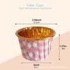Single-Sided Gold Cake Cupssingle-Sided Aluminum Foil Crimped Paper Cups Bake-Resistant Warm Mafen Mafen Paper Tray Roll Cups 50 Pcs