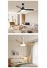 Nordic Retro Solid Wood Ceiling Fan with Light