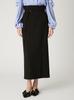 Tight straight skirt with thin belt and elastic back FWFS255055BLK0