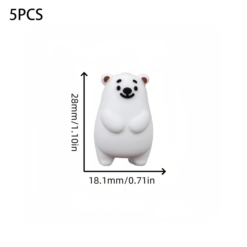 

5/25/45PCS Cute Bear Series Silicone Bead Set, perfect for DIY handmade crafts such as keychains, necklaces, bracelets, etc