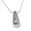 Yhpup Waterproof Metal Smooth Water Drop Pendant Collar Necklace Stainless Steel Metal Chain Statement Neck Jewelry Gift