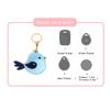 1PC Bag Hanging Decor Gift Accessories Keyring Anti-Scratch Sparrow Cute Access Card Cover Car Keychain