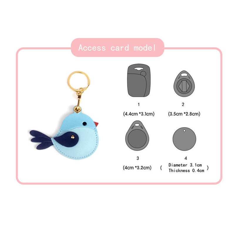 1PC Bag Hanging Decor Gift Accessories Keyring Anti-Scratch Sparrow Cute Access Card Cover Car Keychain