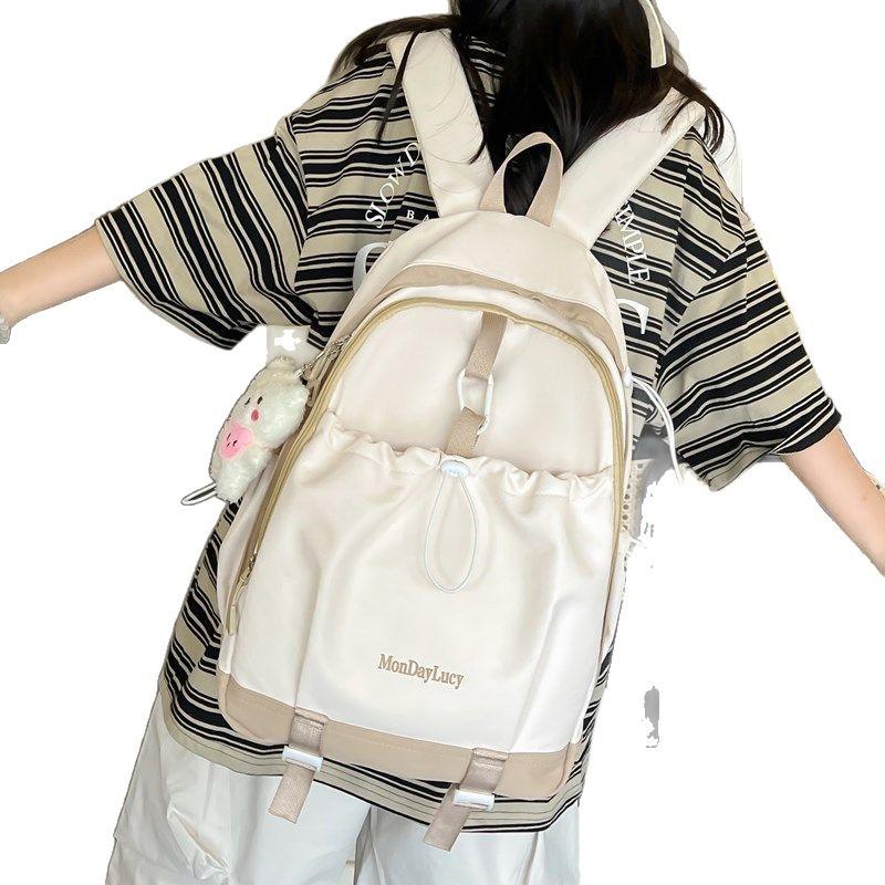 Schoolbag niche schoolbag junior high school high school students large capacity backpack high value simple universal college students versatile