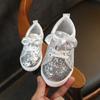 Baby Kids Shoes Girls Sneakers Glitter Toddler Girl Sneakers Soft Bottom with Crystal Kid Shoes Children Girls Bling I07057
