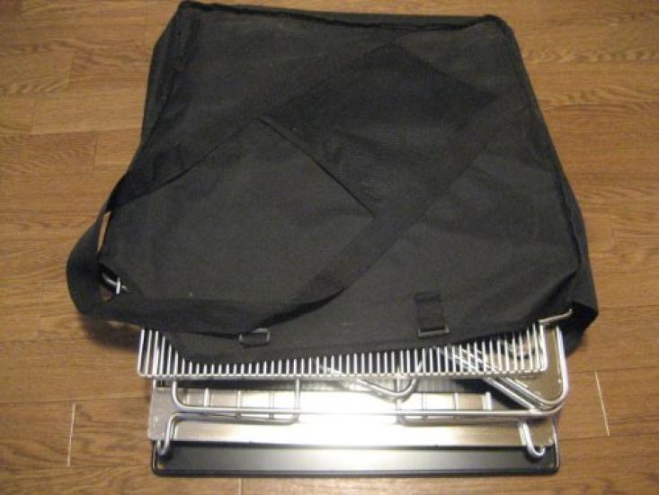 Large Size Campfire Grill Complete Set Including Charcoal and with Carrying Bed, Grill, Bridge, Plate, Bag, Bag.