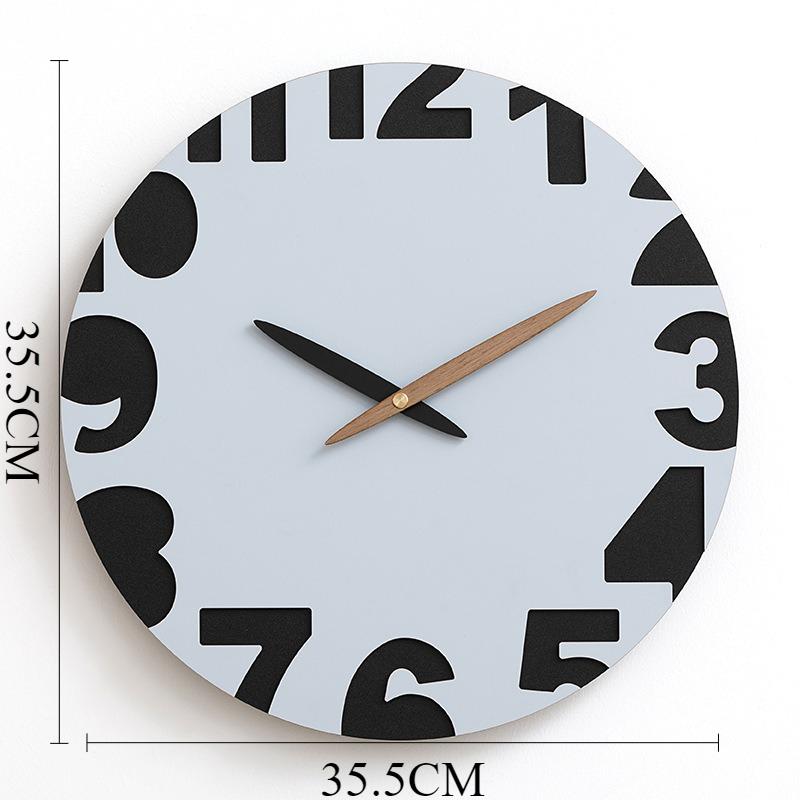 Modern Wall Clocks Wood Minimalist Elegant Aesthetic Clocks Unusual Stylish Watch Home Living Room Wall Decoration Ornaments