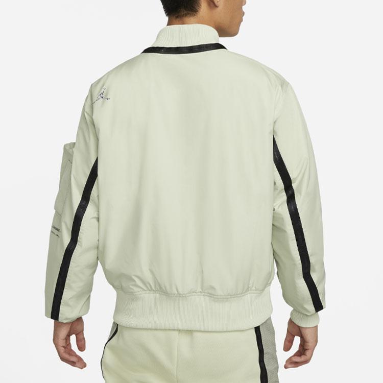 Jordan Pocket Zip-Up Short Jacket Cotton Coat Men Outerwear Green DJ0233-371