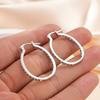 Huajie 1 Pair Full Paved Inlaid Brilliant Zircon Circle Women's Hoop Earrings Delicate Classic Party New  Trend Tide