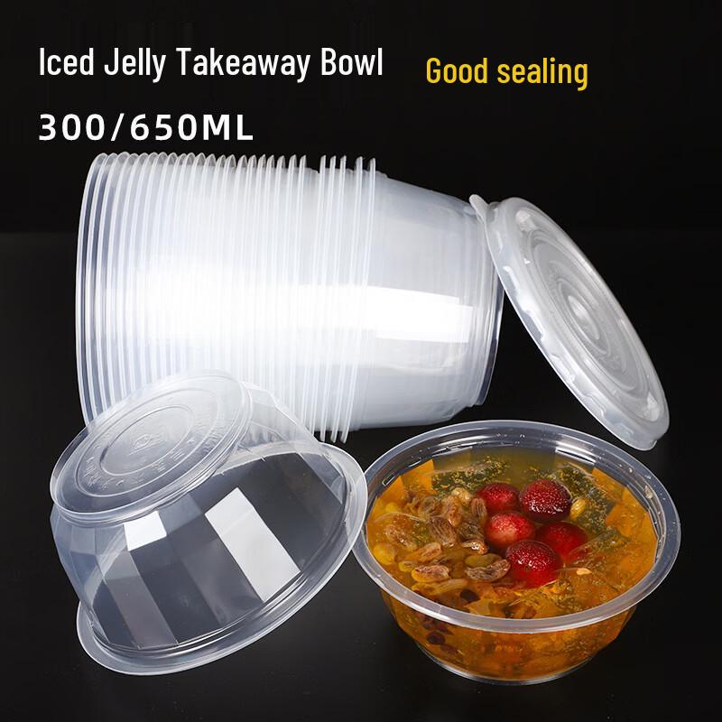Disposable Plastic Takeout Bowls with Lids