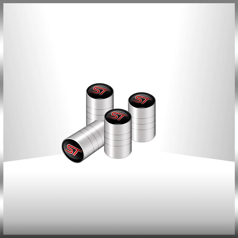 ZLKQ1 Car Styling 4Pcs/Set ST Logo Car Wheel Tire Valve Caps Covers Decor For Ford Focus Fiesta Mondeo MK1 MK2 MK3 MK4 Ranger