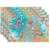 Ocean Coral Turtle Print Placemat Non Slip Heat Resistant Washable Dinner Table Mat
