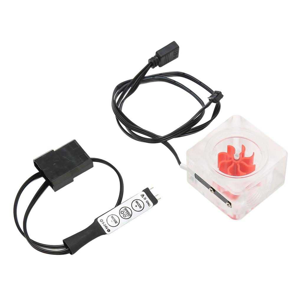 Water Cooling   Meter G1Celsius4 Thread 8 Impeller 3 Way   Acrylic Revolving Speed Meter for Computer