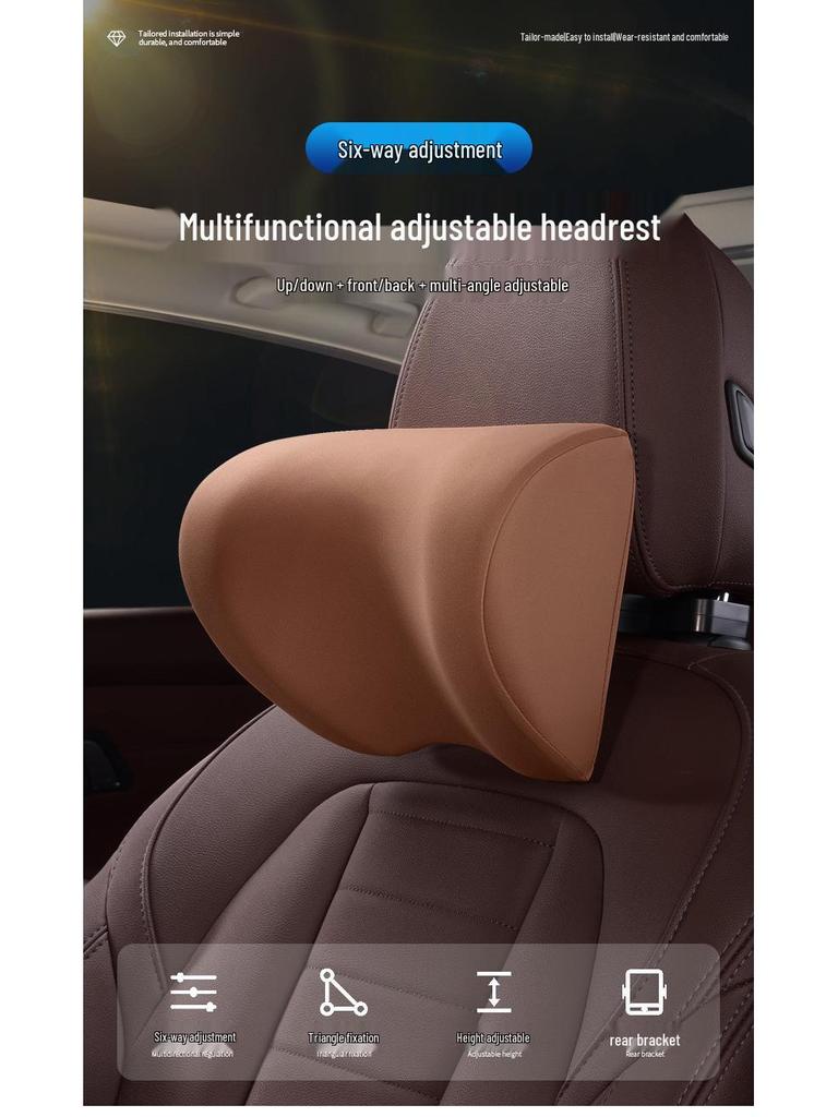 Memory Foam Car Seat Headrest & Lumbar Support Cushion Set