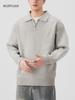 Mu Yuan Unisex American Cleanfit Polo Collar Sweater - Casual, Loose, Versatile Knitwear for Men