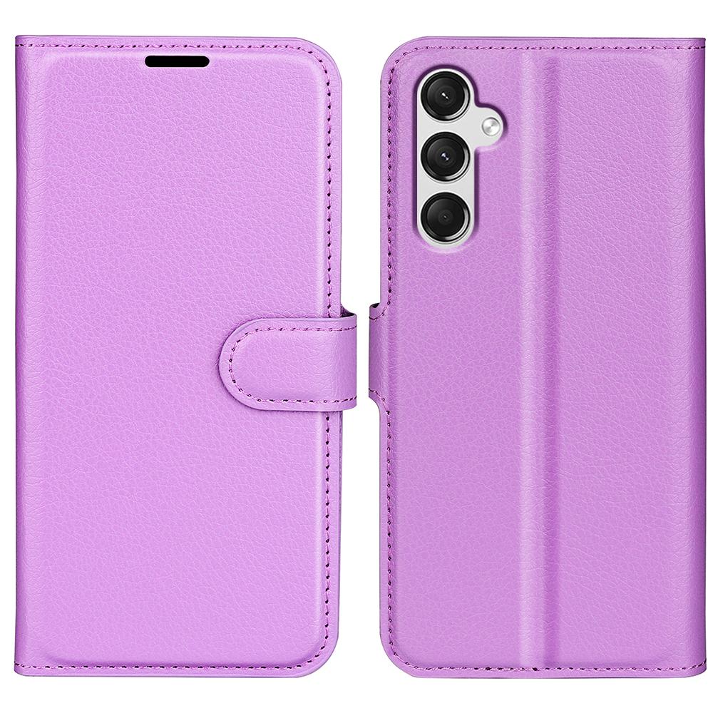 For Samsung Galaxy A25 5G (Global) (161.0 X 76.5 X 8.3mm) Case Slim-Fit Wallet Phone Shell Litchi Texture Leather Stand Cover