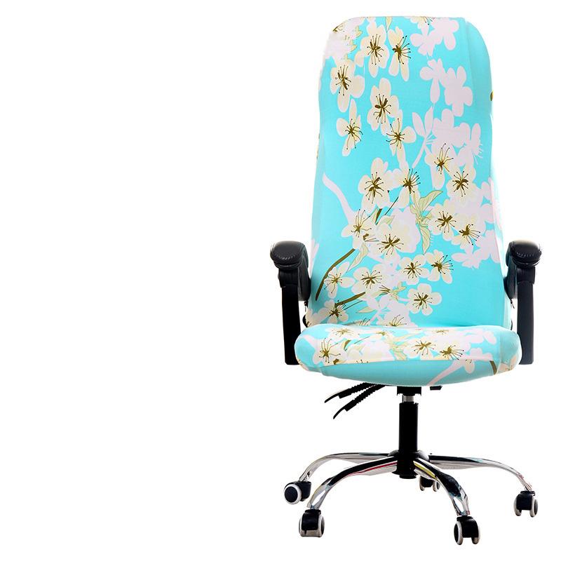 1PC High Elastic Office Chairs Protect Cover Dust-proof Chair Cover High Backrest Computer Rotating Chair Armchair Cover