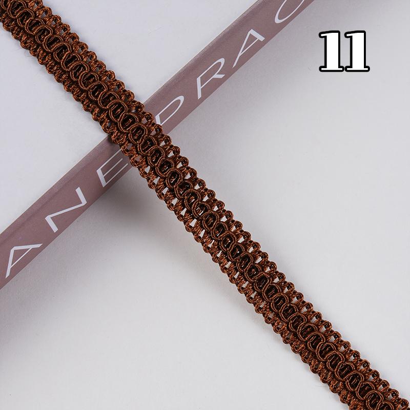 

12m Braided Sewing Lace Curtain Stitching Trim 1.2cm Width Multicolor Edge Accessories for Sofa Pillow Carpet Home Textile DIY 12m x 1.2cm
