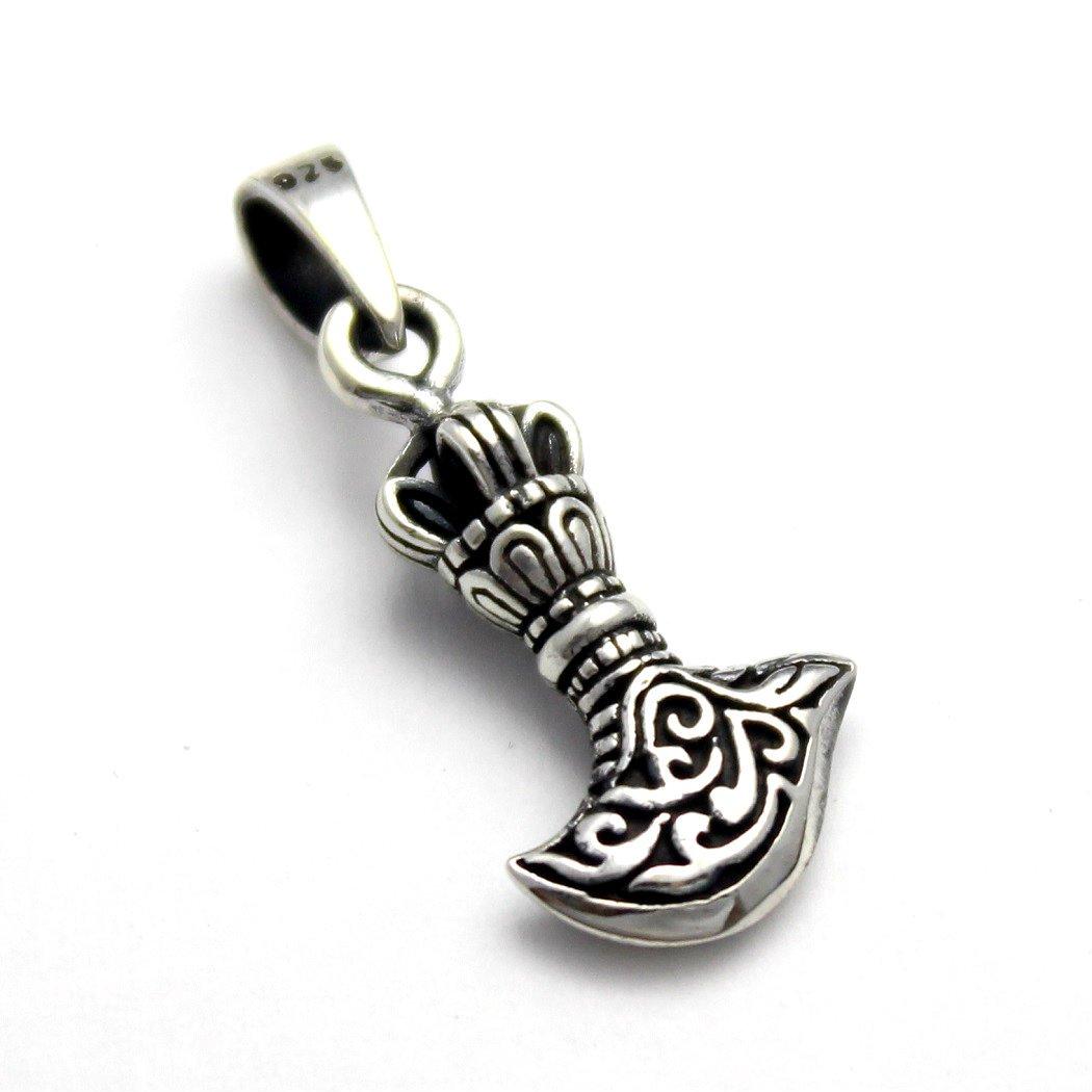 Tibetan Kartari Curved Blade Sterling Silver 925 Pendant Pendant Top Sterling Silver 925 Amulet Protection