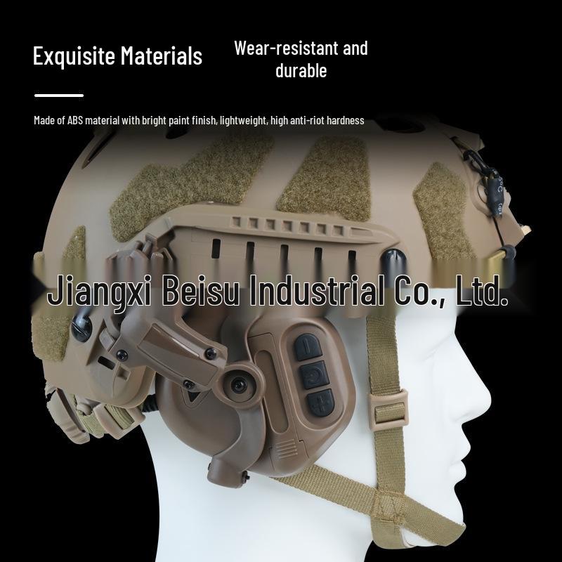 Tactical Fast Helmet Headset with Curved Bracket for Outdoor Sports Communication