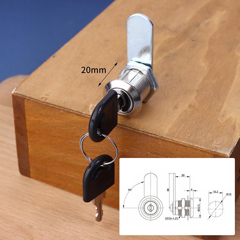 Metal Alloy Cylinder With 2 Keys Security Lock Furniture Cabinet Storage Cabinet Door Lock Desk Cabinet Lock For Home Office