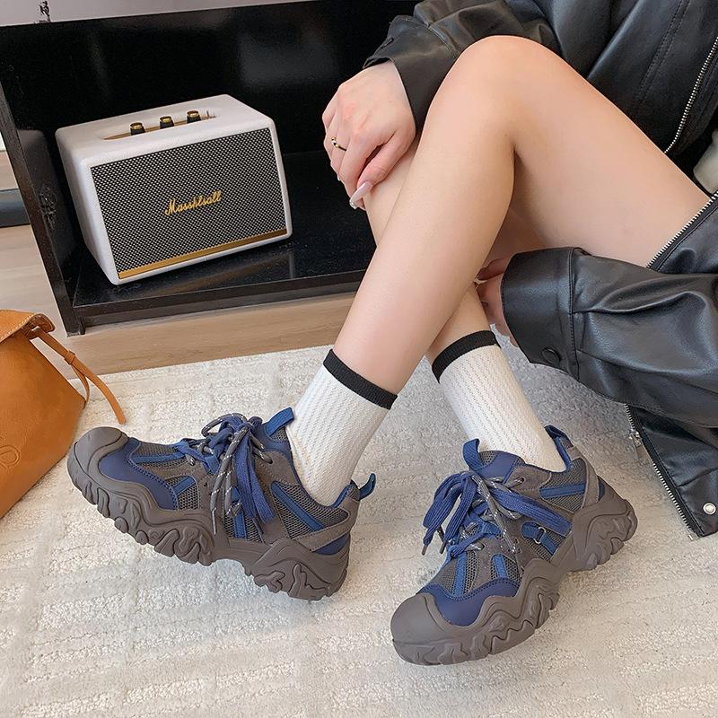 Outdoor hiking shoes women's shoes 2025 autumn new platform casual sports shoes fashion versatile Dexun Forrest Gump shoes