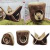 Hamster Warm Bed Hammock Small Pet Plush House for Guinea Pigs Squirrels